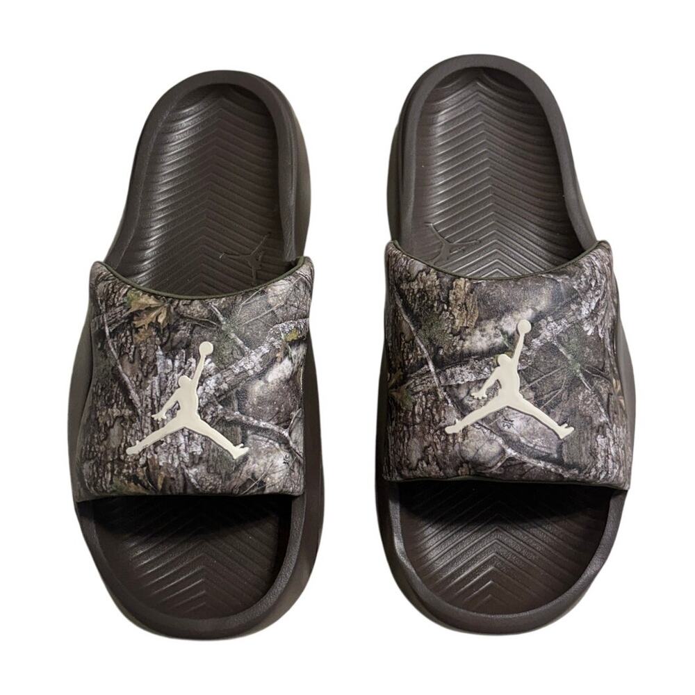 Jordan Franchise Slides Men's Size 10 Camo Camouflage Nike Brown Slip-On New